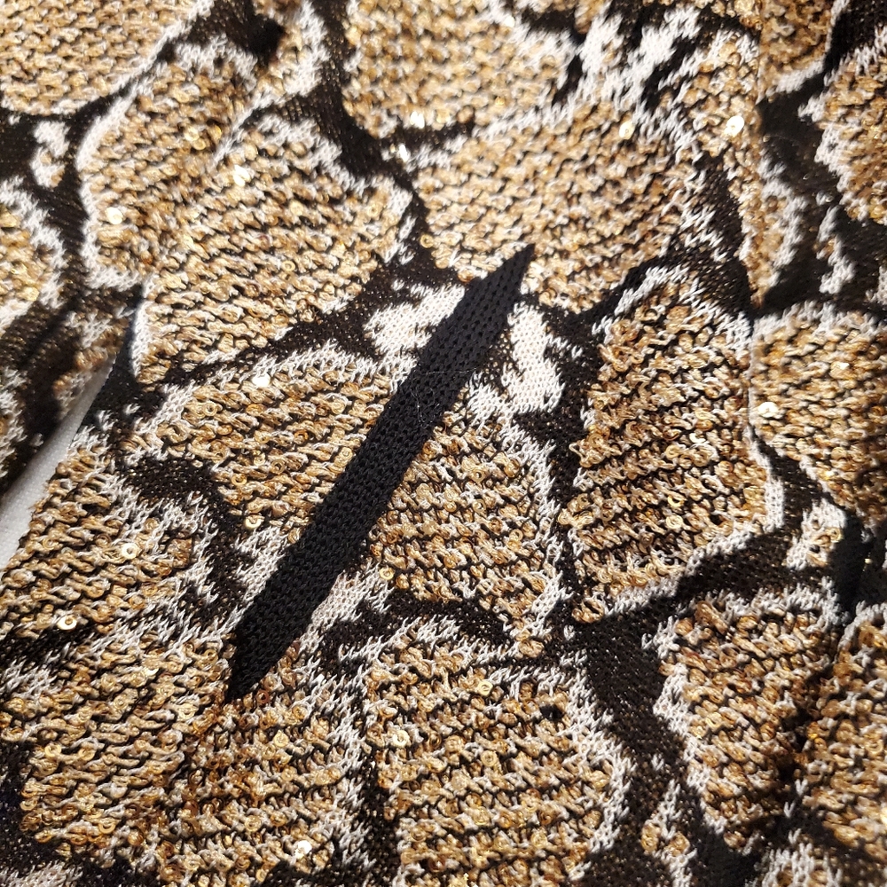 NWT$2,890 Balmain Sequined Python Print  Cardigan Top Sweater Sz FR42 (US Large) - Picture 13 of 15